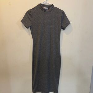 Charcoal Grey Short Sleeve Dress